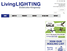 Tablet Screenshot of livinglightingetobicoke.com